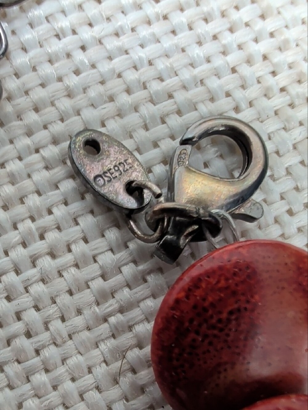 Vintage Sponge Coral 925 Sterling Silver Graduated Disc Adjustable Necklace - Picture 10 of 16